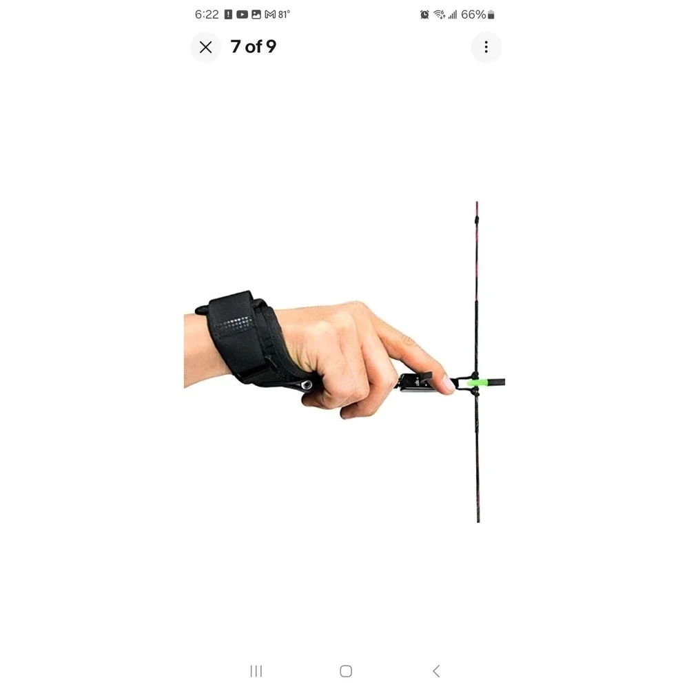 TruFire Toro Black With Wrist Strap Single Caliper Release Aid